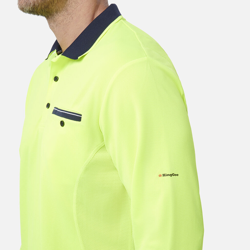 Workcool Hyperfreeze Hi-Vis Lightweight Long Sleeve Polo 