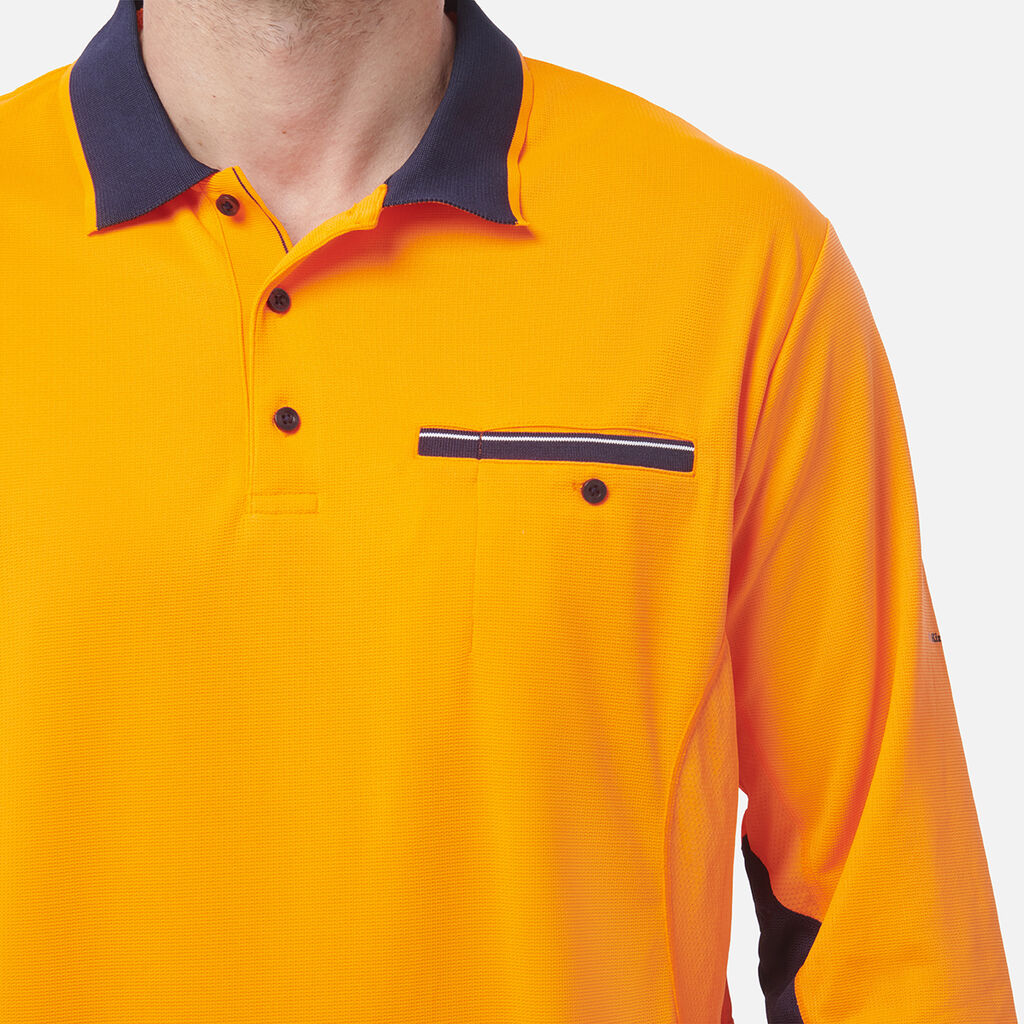 Workcool Hyperfreeze Hi-Vis Lightweight Long Sleeve Polo 