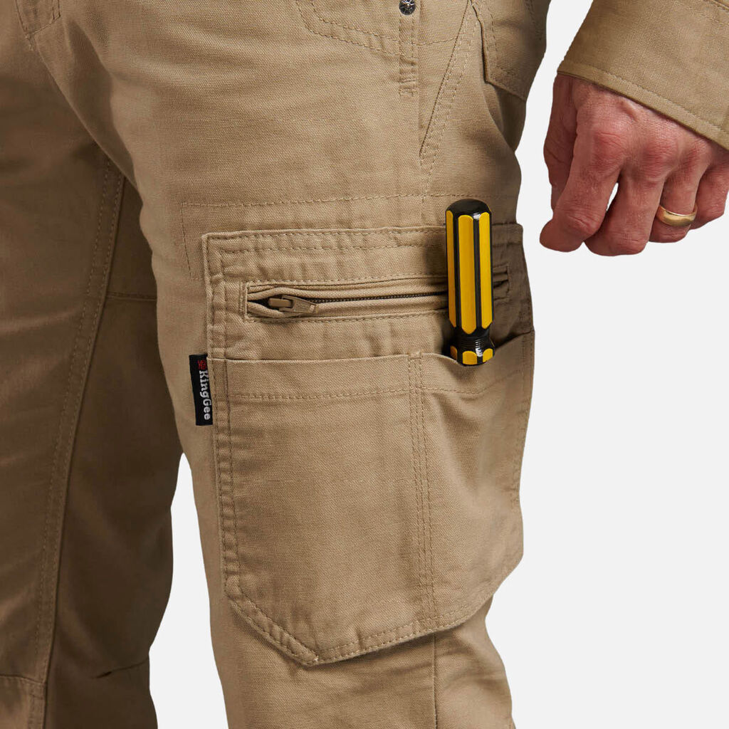 Tradies Canvas Cargo Work Pants 