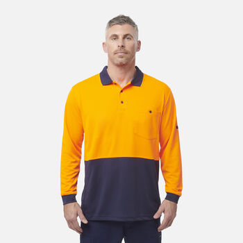 Workcool Hyperfreeze Hi-Vis Two Tone Long Sleeve Polo Shirt