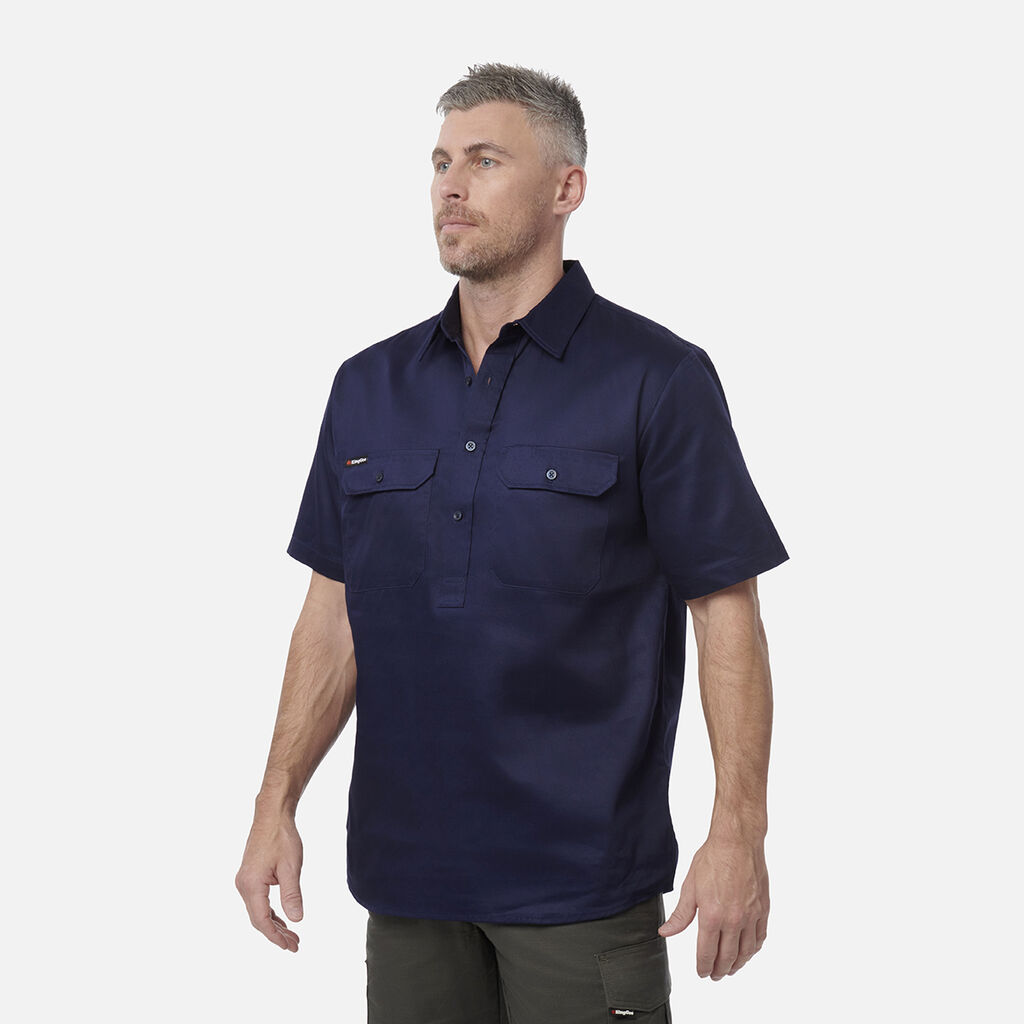 Originals Short Sleeve Closed Front Cotton Drill Work Shirt