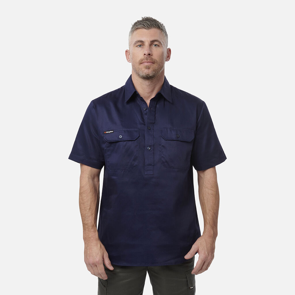 Originals Short Sleeve Closed Front Cotton Drill Work Shirt