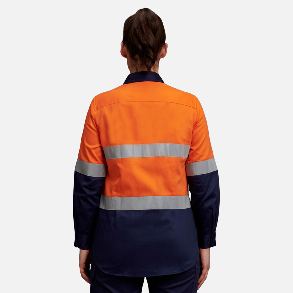 Women's Hi-Vis Reflective Long Sleeve Work Shirt