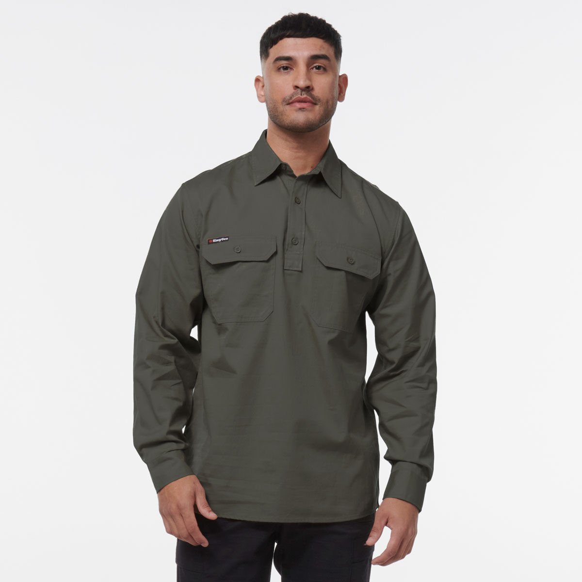 Workcool Vented Closed Front Shirt Long Sleeve | KingGee Australia