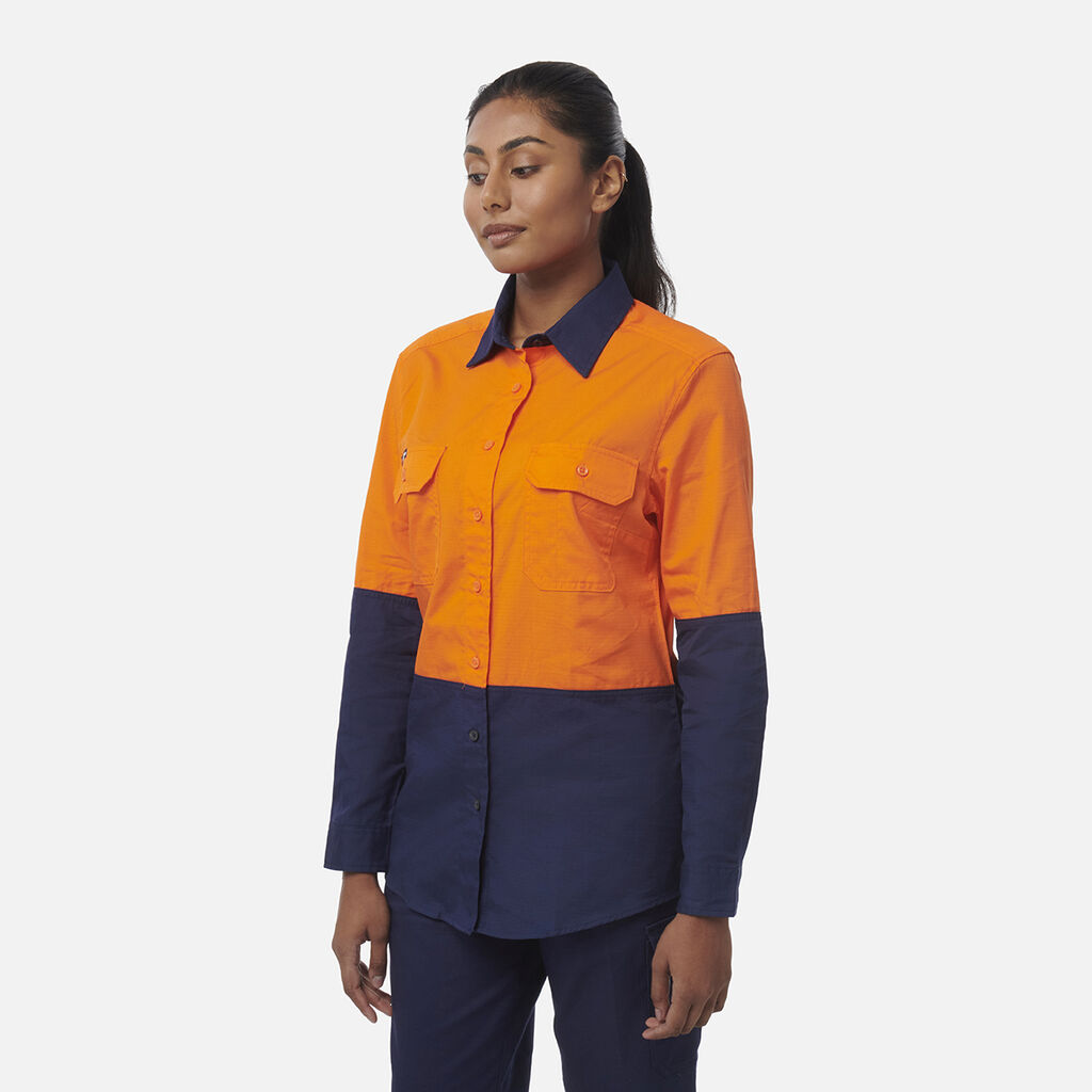 Women's Workcool Vented Spliced Shirt Long Sleeve