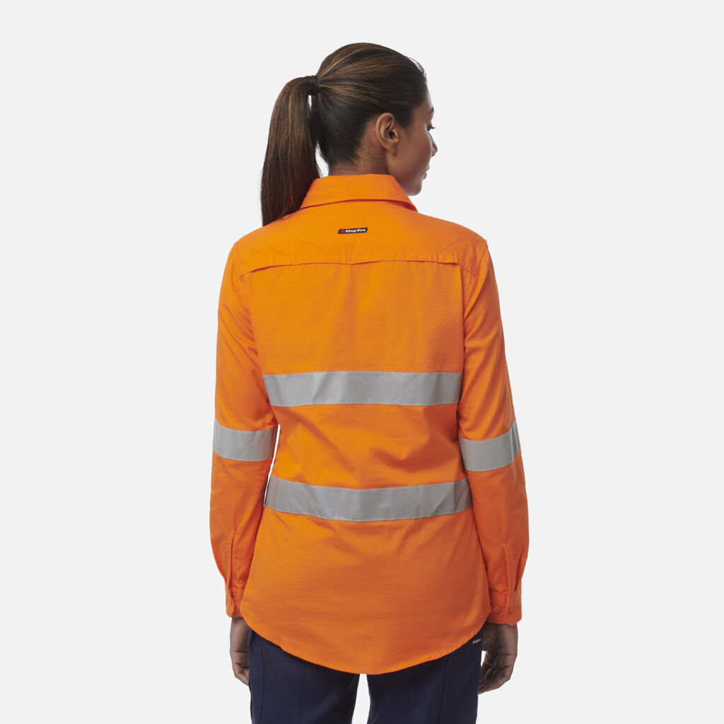 Womens Workcool Vented Closed Front Shirt Taped Long Sleeve