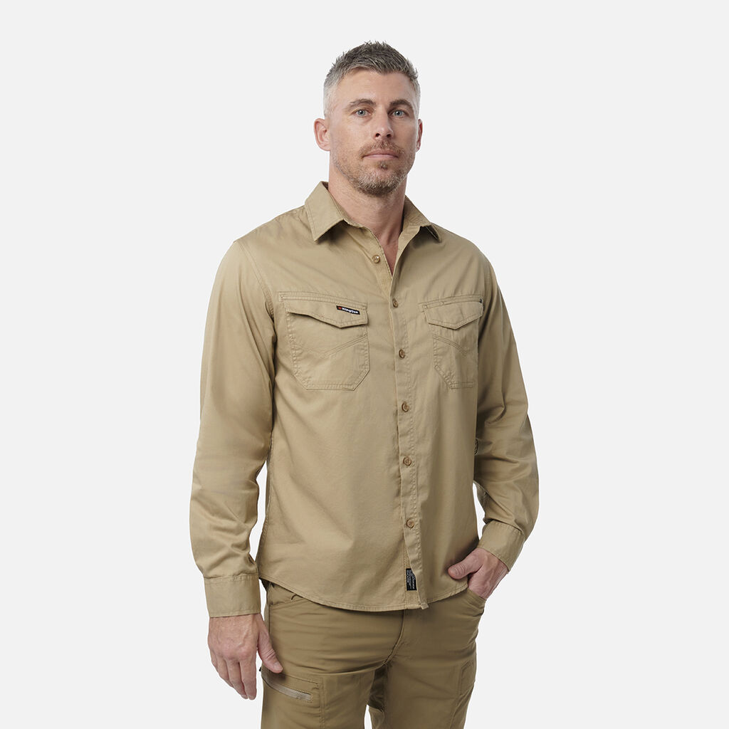 Tradies Lightweight Cotton Drill Long Sleeve Work Shirt
