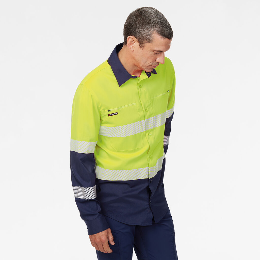 DryCool Hi Vis Spliced Taped Shirt Long Sleeve Shirt 