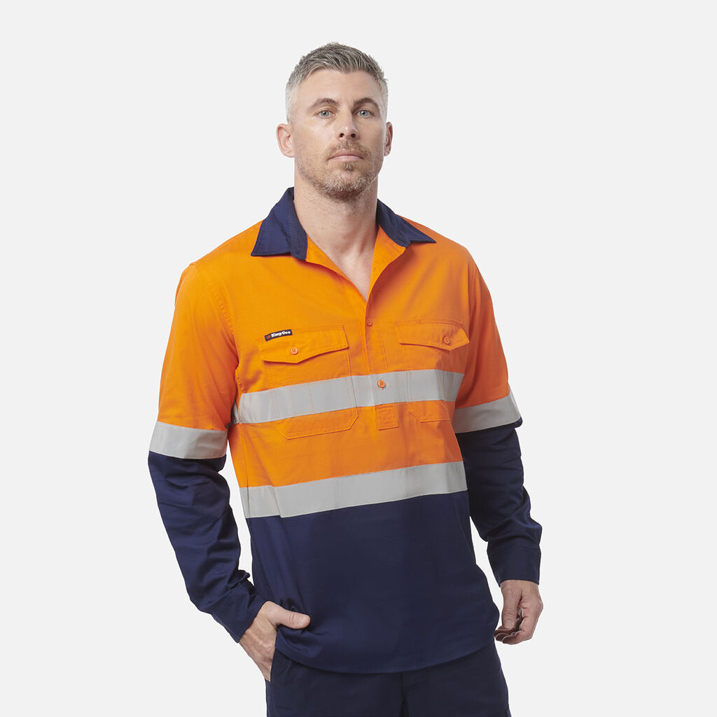 Workcool 2 Hi-Vis Reflective Closed Front Work Shirt