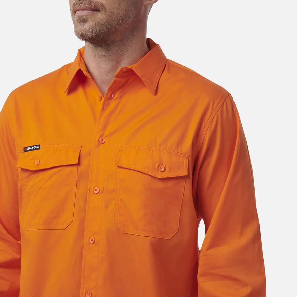 Workcool 2 Hi-Vis Long Sleeve Drill Work Shirt