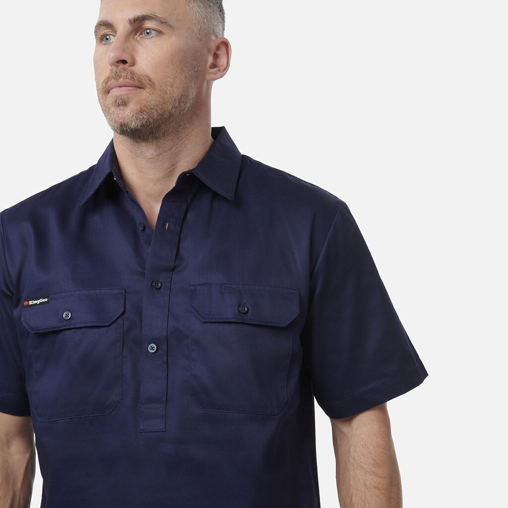 Originals Short Sleeve Closed Front Cotton Drill Work Shirt