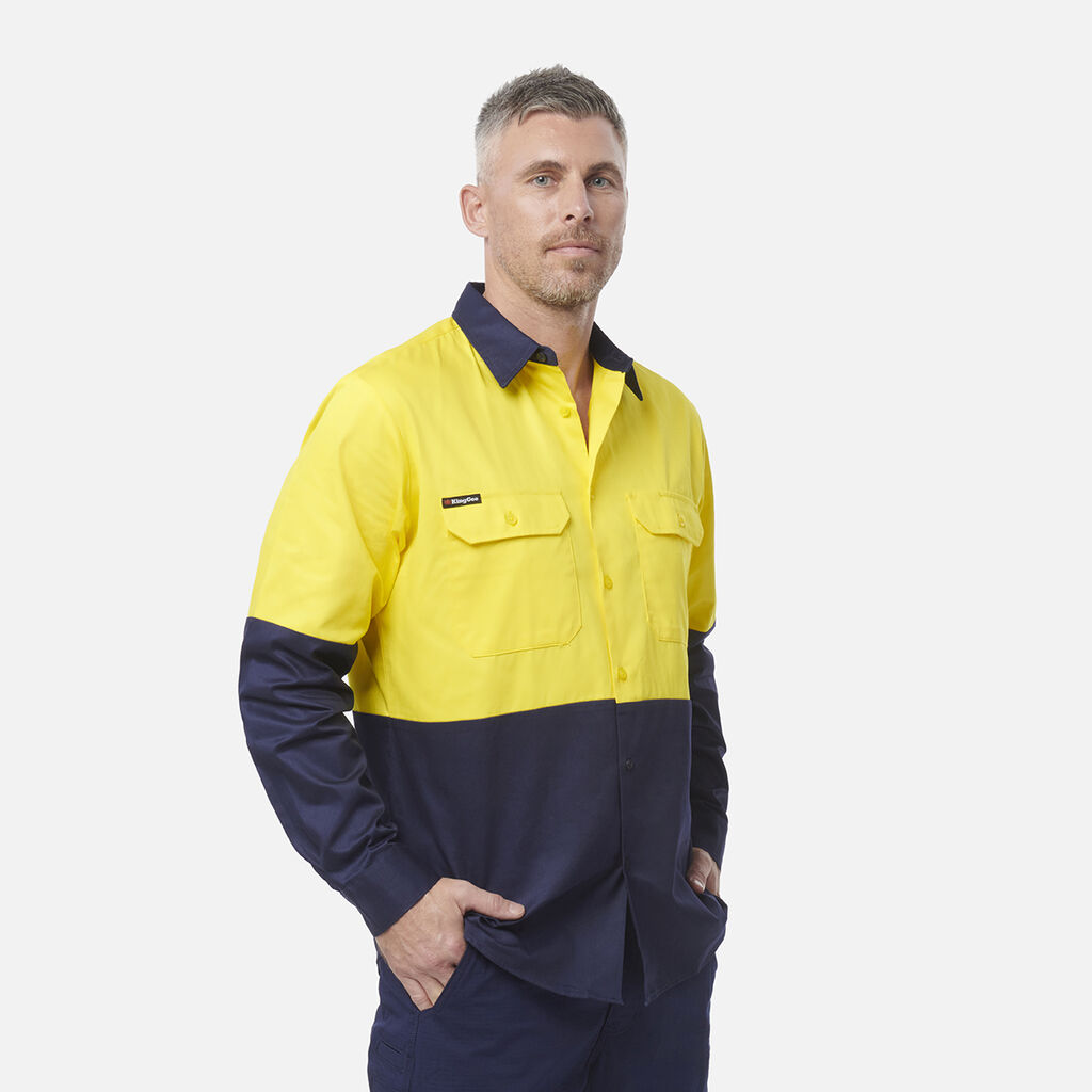 Originals Hi-Vis Long Sleeve Drill Work Shirt