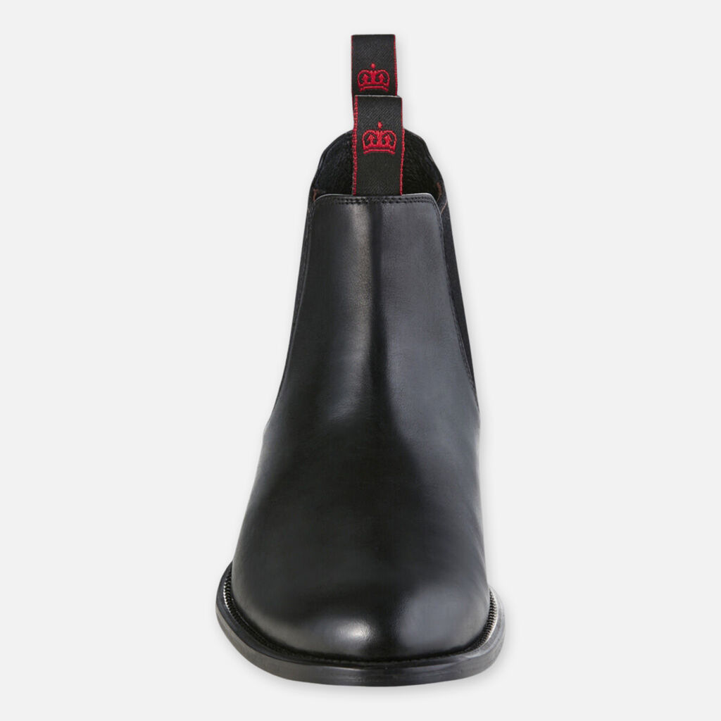 Urban Leather Gusset Dress Boots - Black