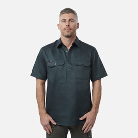 Originals Short Sleeve Closed Front Cotton Drill Work Shirt
