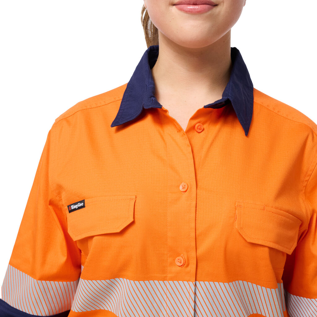 Women's Workcool Spliced Stretch Taped Long Sleeve Shirt 