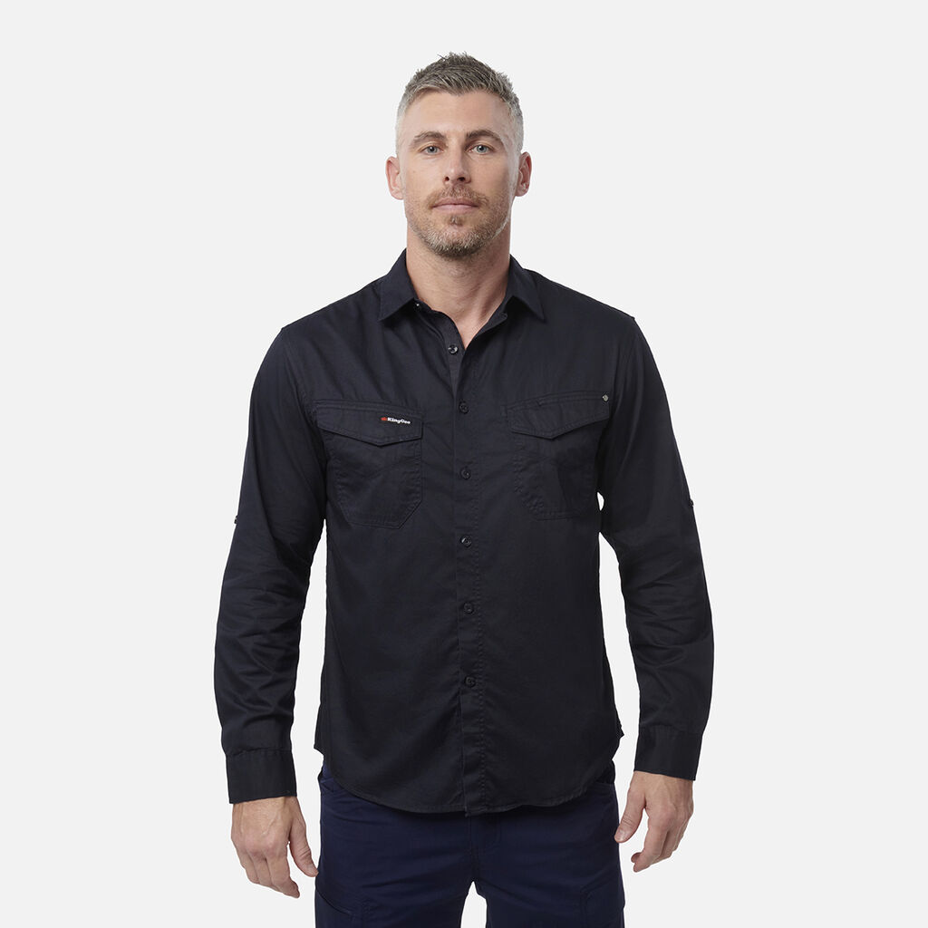 Tradies Lightweight Cotton Drill Long Sleeve Work Shirt