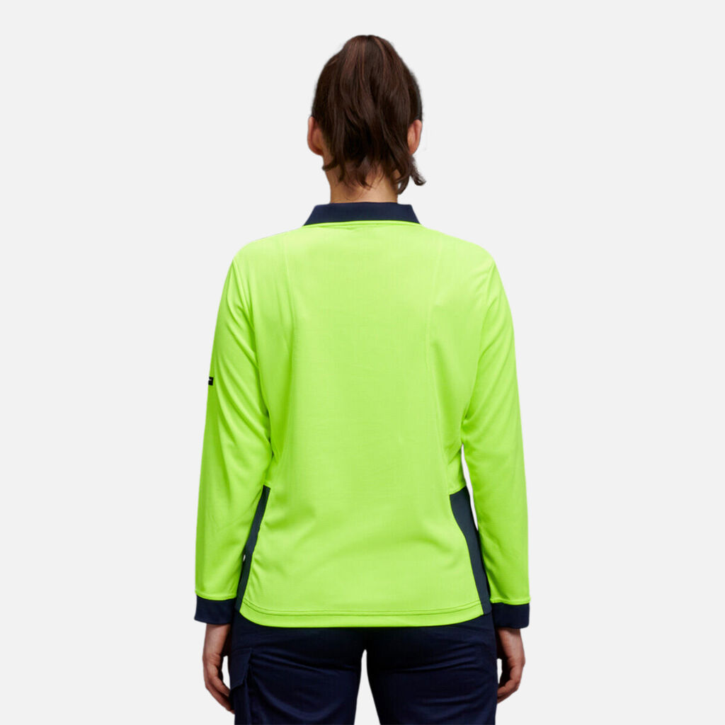Women's Workcool Hyperfreeze Hi-Vis Long Sleeve Polo Shirt