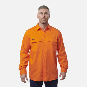 Workcool 2 Hi-Vis Long Sleeve Drill Work Shirt