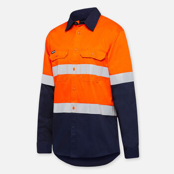 Hi-Vis Stretch Relective Long Sleeve Work Shirt