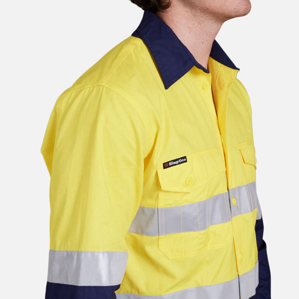 Workcool 2 Hi-Vis Reflective Two Tone Long Sleeve Work Shirt