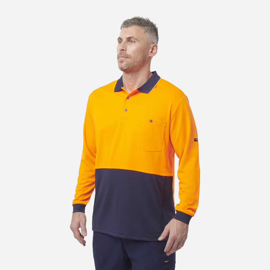 Workcool Hyperfreeze Hi-Vis Two Tone Long Sleeve Polo Shirt