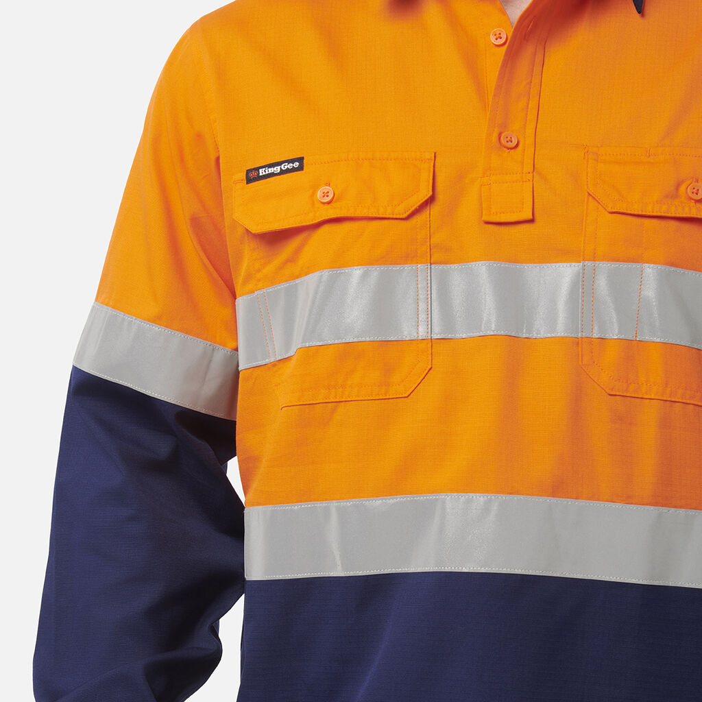 Workcool Vented Closed Front Spliced Shirt Taped Long Sleeve