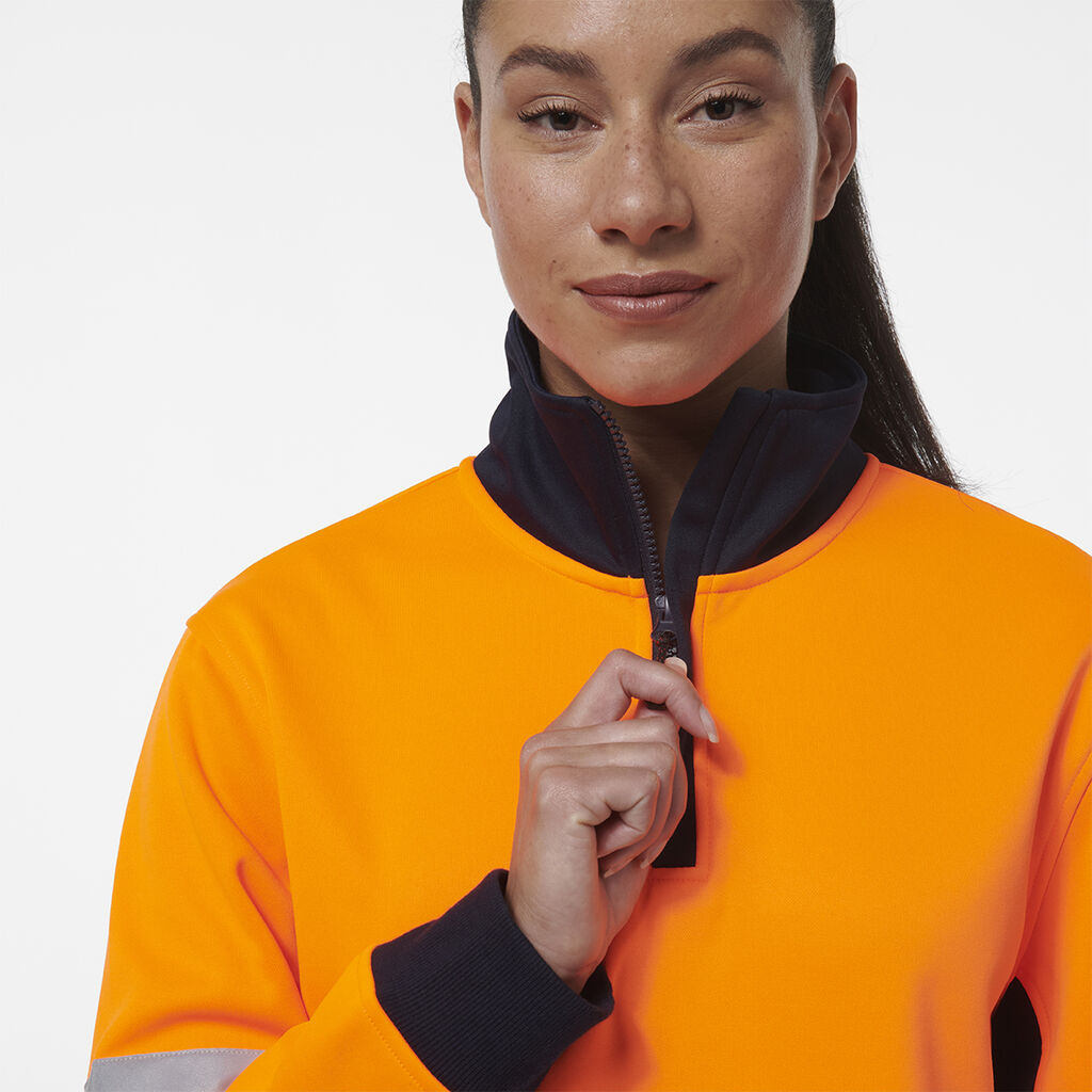 Women's Reflective Spliced 1/4 Zip Fleece