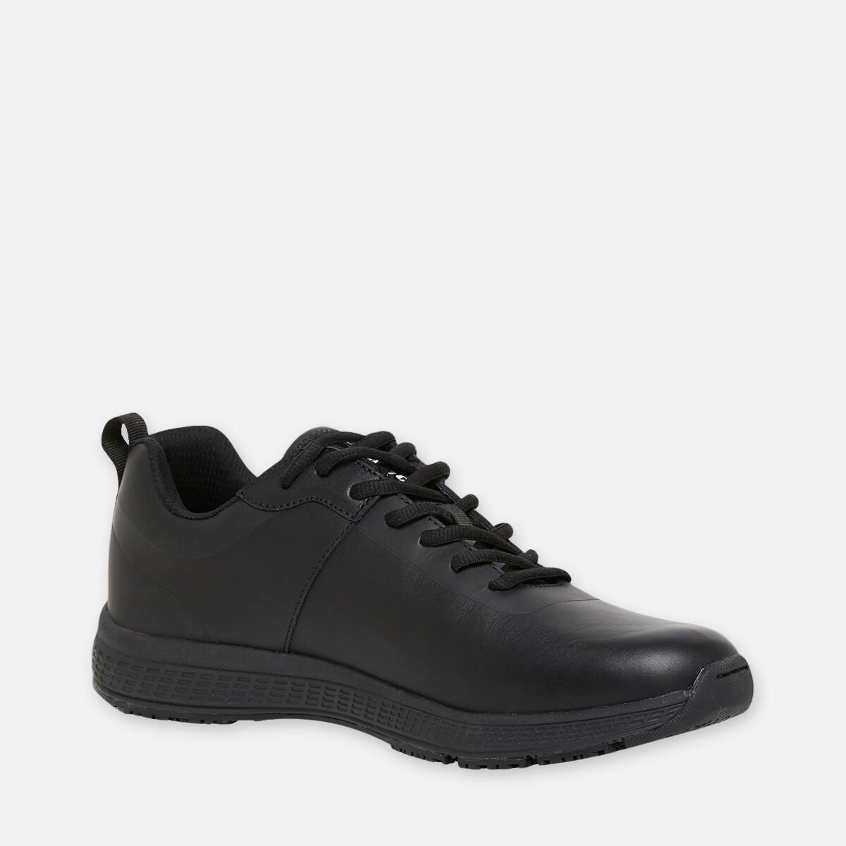 Superlite Leather Lace Up Work Shoes Black