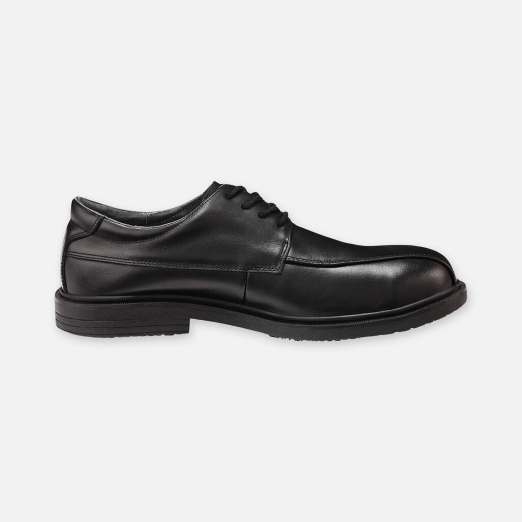 Parkes Leather Lace Up Safety Toe Shoes - Black