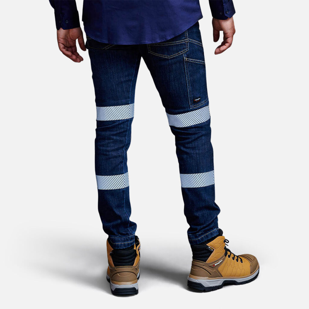 Urban Coolmax Stretch Slim Reflective Denim Work Jeans