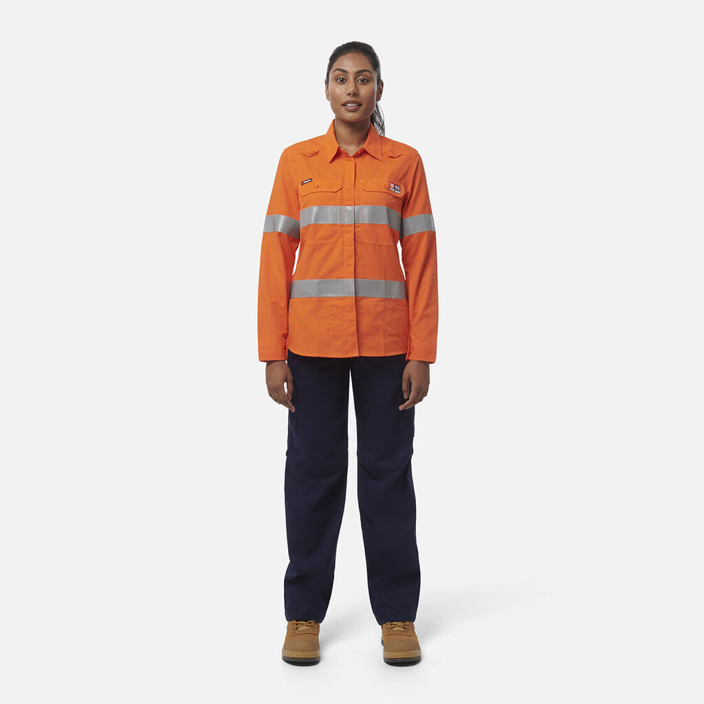 Women’s Shieldtec LENZING™ FR Hi-Vis Open Front Taped Shirt PPE2