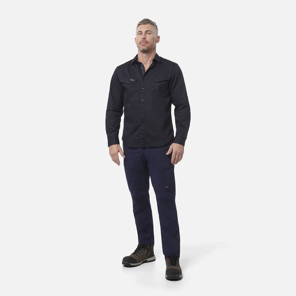 Tradies Lightweight Cotton Drill Long Sleeve Work Shirt
