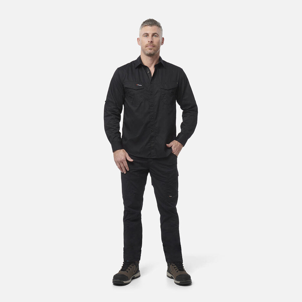 Tradies Lightweight Cotton Drill Long Sleeve Work Shirt