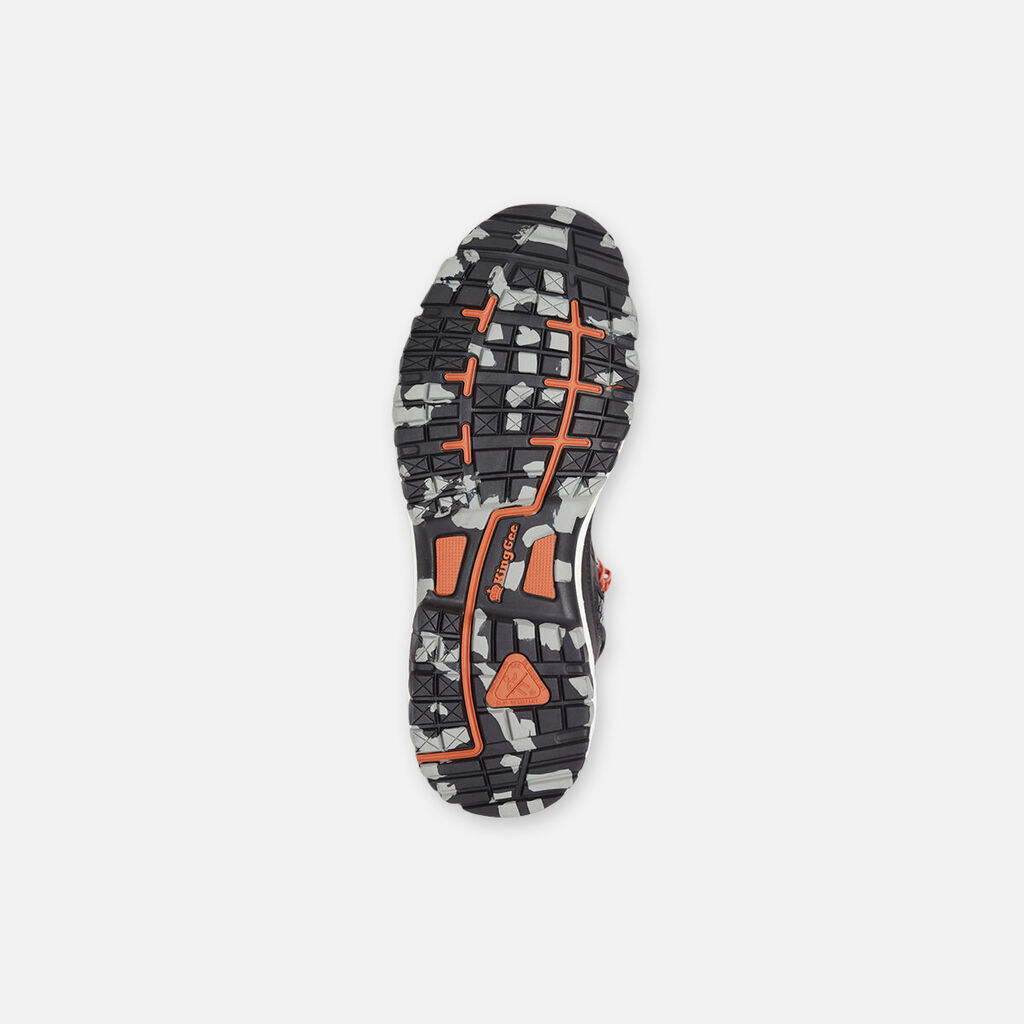 Terra Firma Hybrid Zip/Lace Composite Toe Work Boots 5" - Black/Burnt Orange